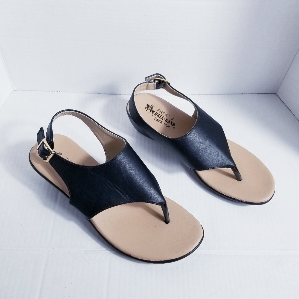 BALL-BAND FOXY-27 LIGHTWEIGHT THONG SANDAL SLINGBACK SIZE 9